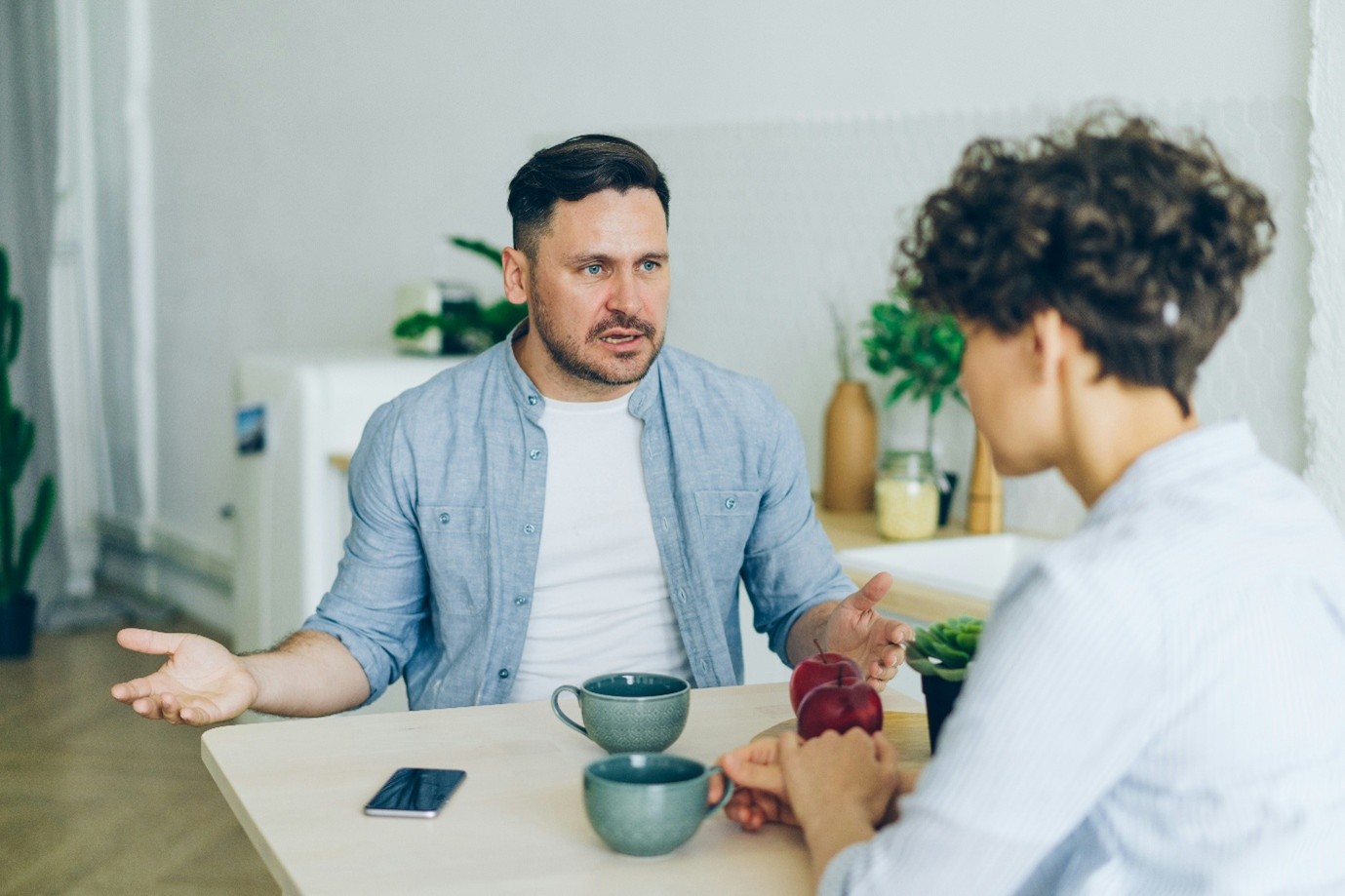 Person speaking at presentation